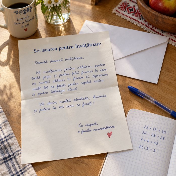 Scrisoarea pentru învățătoare
