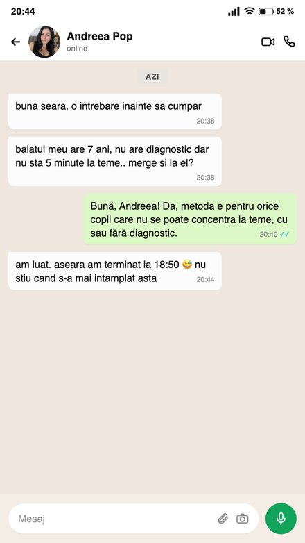 Mesaj de la o mamă